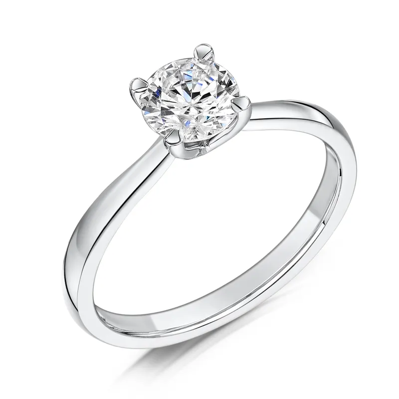 Round Brilliant Cut Diamond Solitaire Engagement Ring Harrogate Fogal and Barnes Jewellers 18ct White or platinum