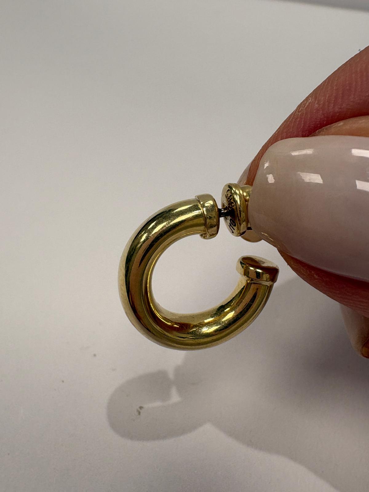 pre-loved gold hoops, second hand 14ct gold earrings UK, chunky gold hoop earrings, pre-owned gold jewellery, everyday gold hoops, second hand fine jewellery UK, statement hoop earrings, gold earrings for sale UK