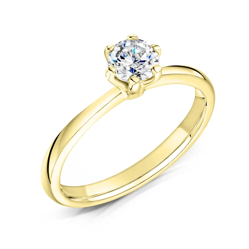 CLASSIC ROUND BRILLIANT DIAMOND SOLITAIRE ENGAGEMENT RING