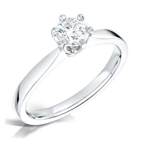 Round Brilliant Diamond Center Solitaire with diamond band engagement ring Harrogate Fogal and Barnes Fine Jewellers