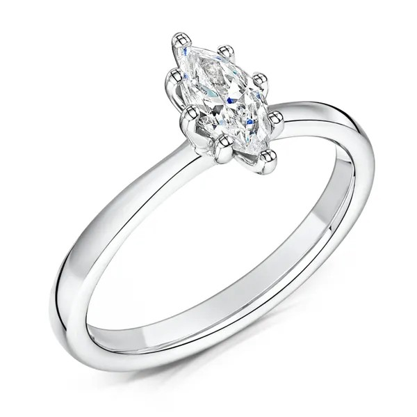MARQUISE CUT DIAMOND SOLITAIRE ENGAGEMENT RING