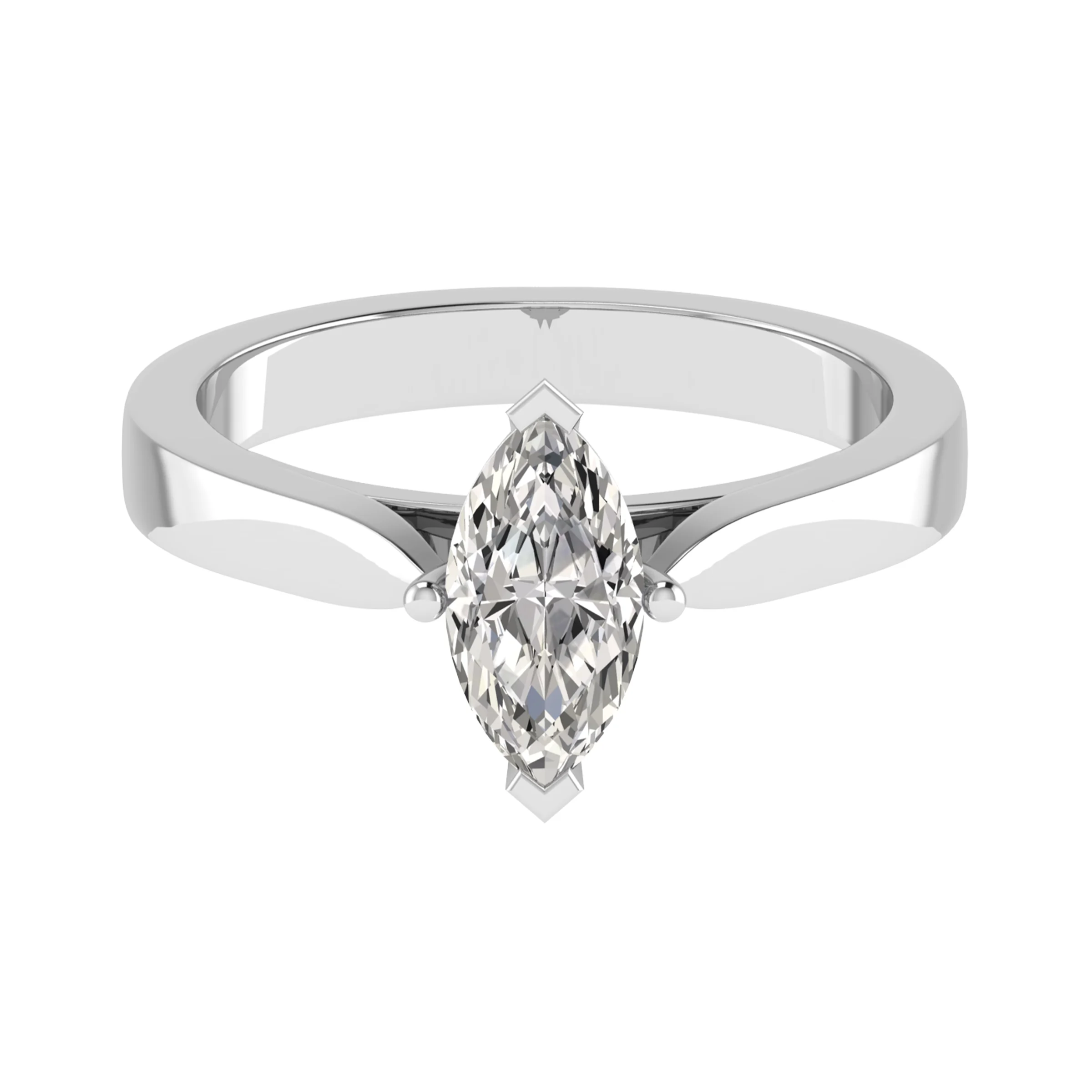 SOLITAIRE MARQUISE CUT DIAMOND ENGAGEMENT RING