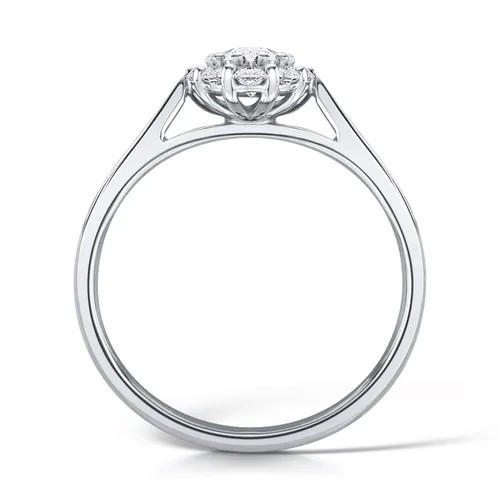 OVAL CUT DIAMOND CLUSTER ENGAGEMENT RING