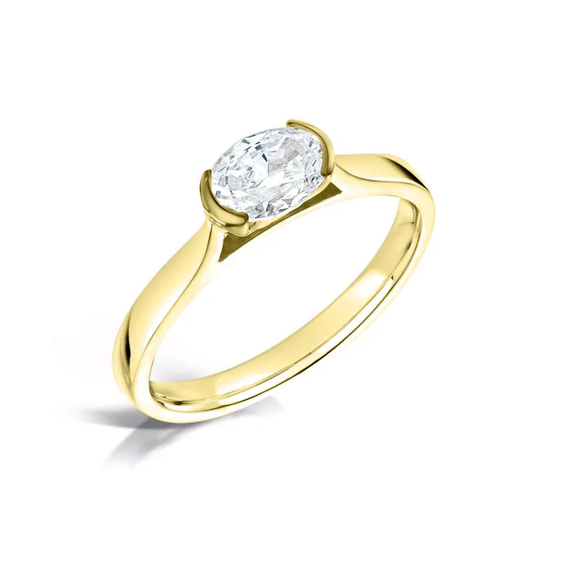 OVAL CUT  DIAMOND SOLITAIRE ENGAGEMENT RING
