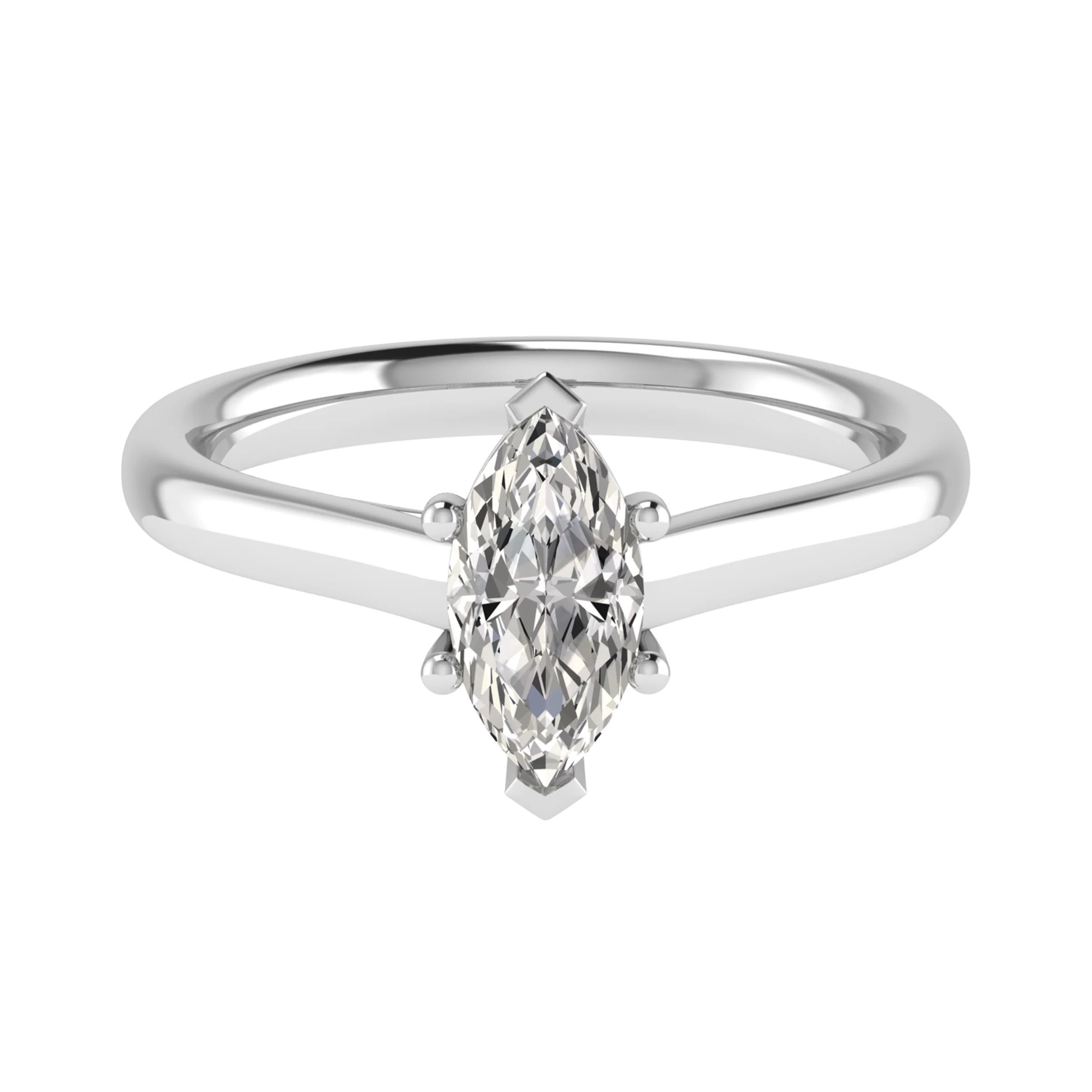 MARQUISE CUT DIAMOND SOLITAIRE ENGAGEMENT RING