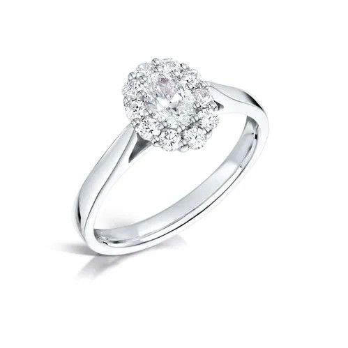 OVAL CUT DIAMOND CLUSTER ENGAGEMENT RING