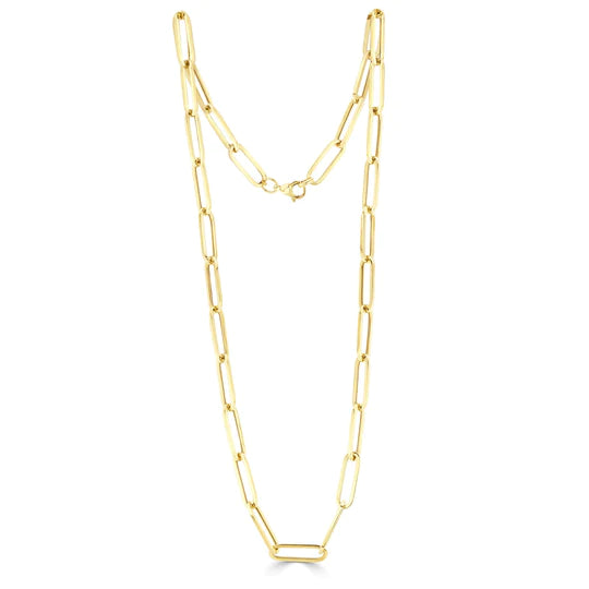 YELLOW GOLD PAPERCHAIN NECKLACE