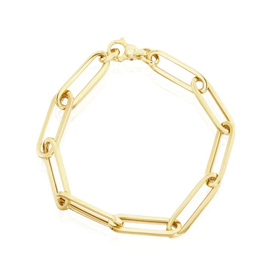 9K YELLOW GOLD PAPERCHAIN DESIGN BRACELET- HARROGATE - Fogal & Barnes