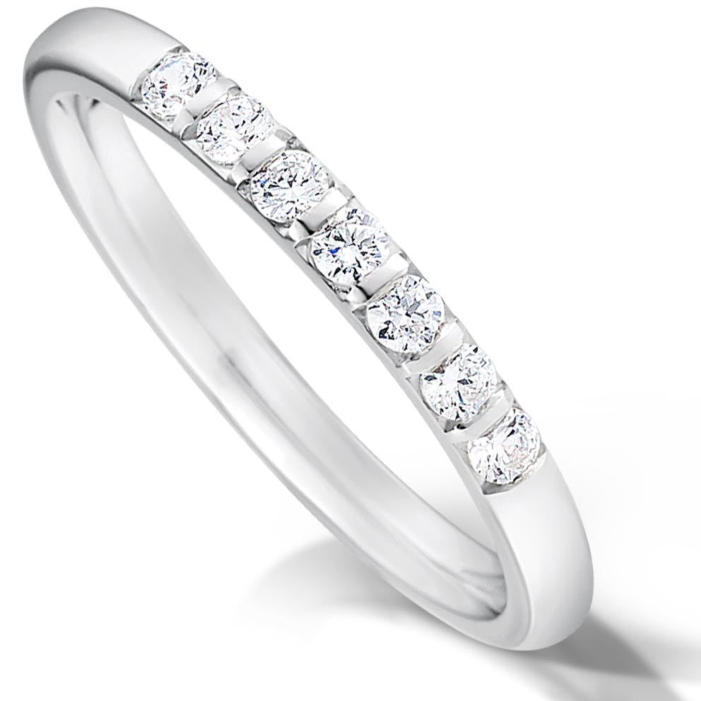 DIAMOND HALF SET WEDDING ETERNITY RING - Main Image