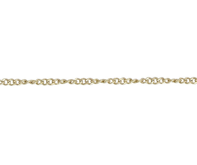 18K YELLOW GOLD ROUND TWISTED CURB CHAIN- HARROGATE