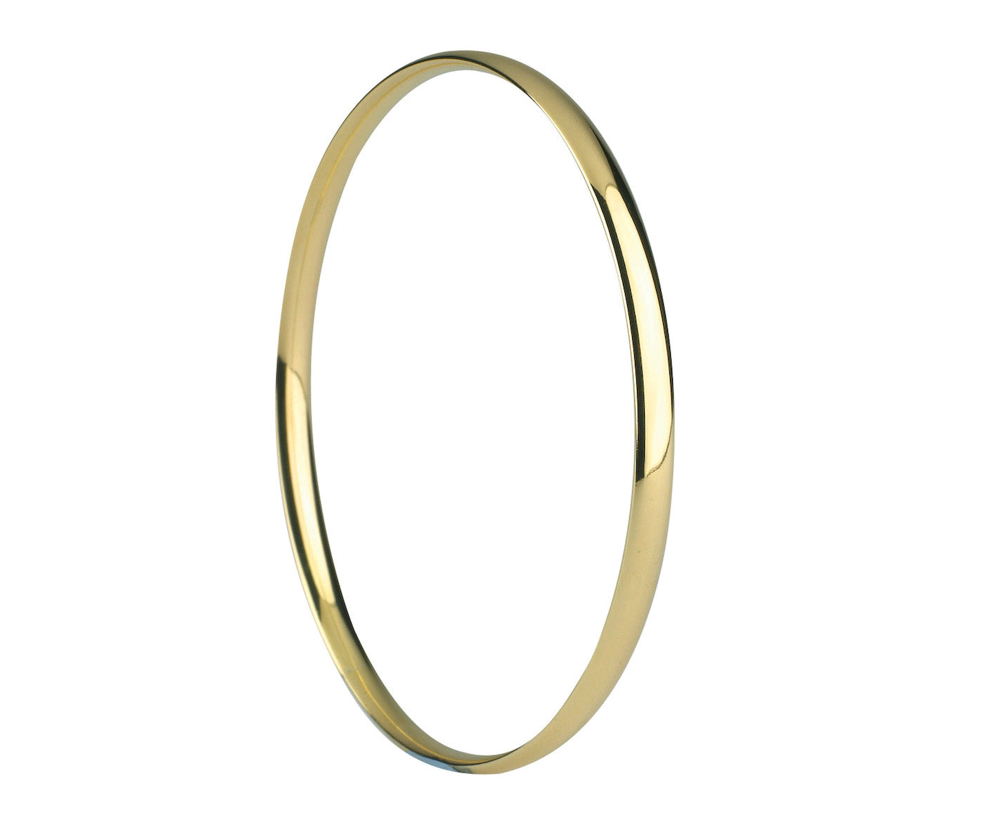 9K YELLOW GOLD COURT SHAPED BANGLE
