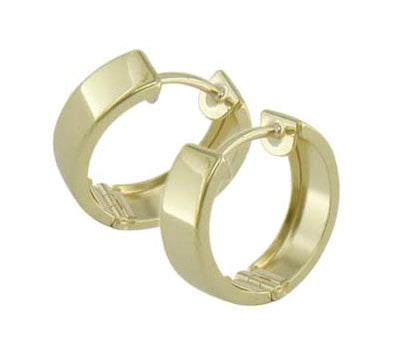 9K YELLOW GOLD HOOP EARRINGS- HARROGATE
