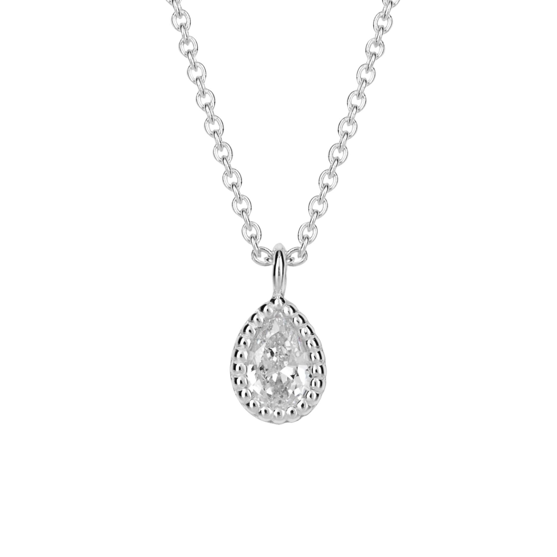 Silver Teardrop Necklace - Fogal & Barnes