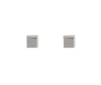9K WHITE GOLD CUBE STUD EARRINGS- HARROGATE