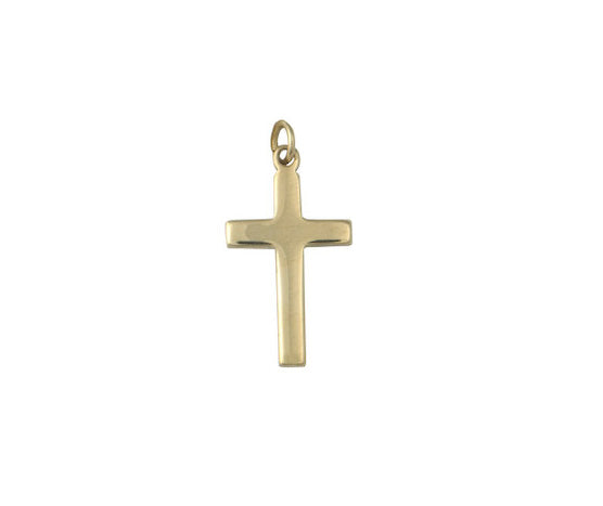 9K YELLOW GOLD SMALL CROSS PENDANT - HARROGATE