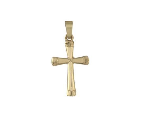 9K YELLOW GOLD CROSS PENDANT- HARROGATE - Fogal & Barnes