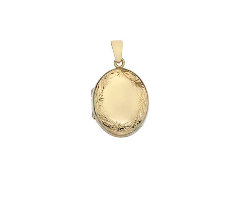 9K YELLOW GOLD OVAL LOCKET- HARROGATE - Fogal & Barnes