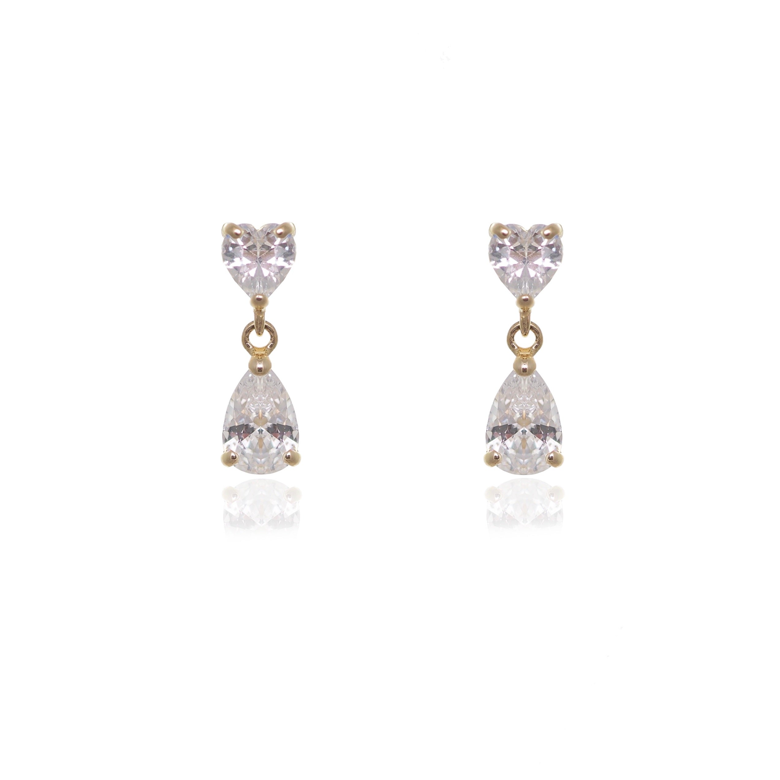 HEART & PEAR DROP EARRINGS - Fogal & Barnes