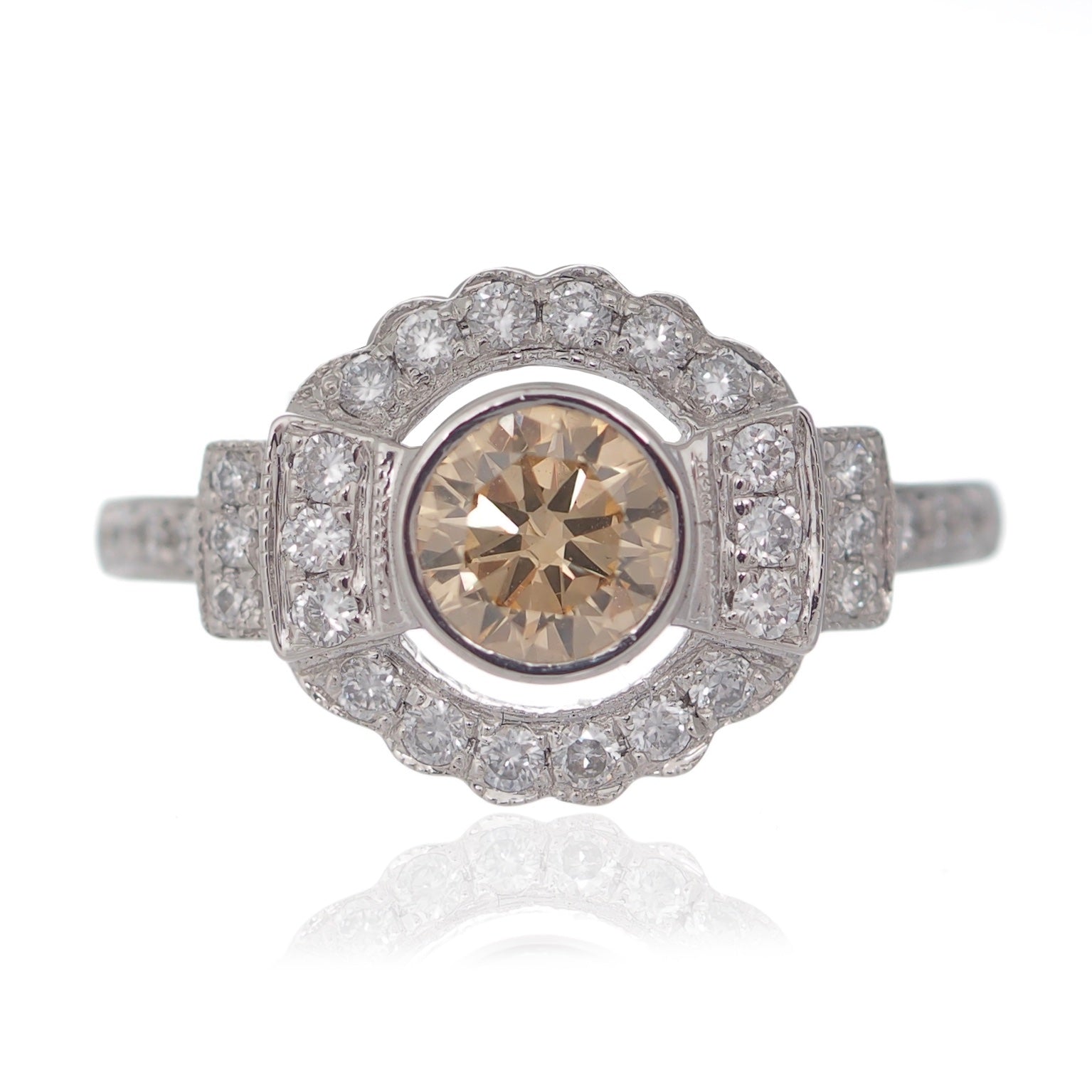 ART DECO STYLE FANCY DIAMOND RING - Fogal & Barnes