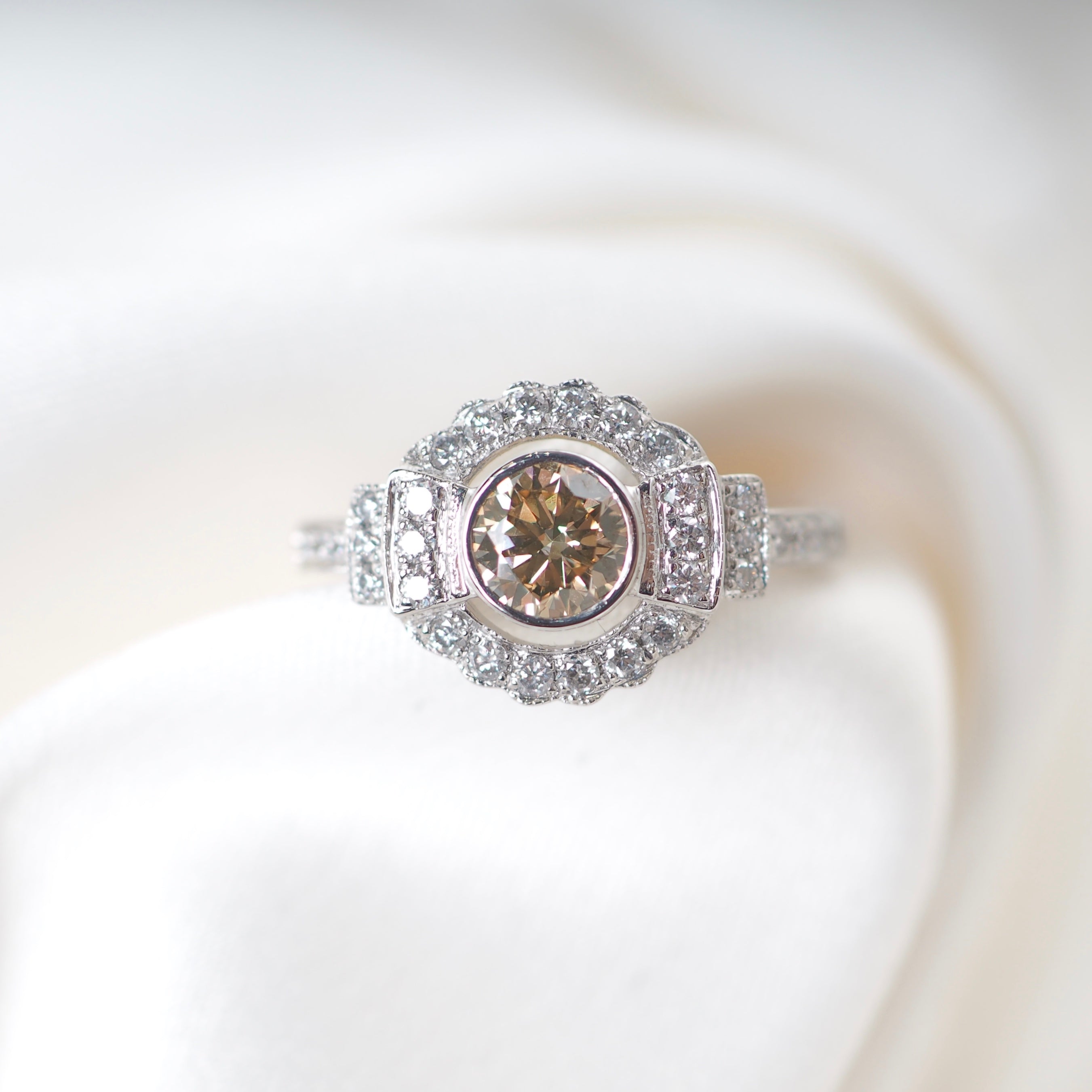 ART DECO STYLE FANCY DIAMOND RING - Fogal & Barnes