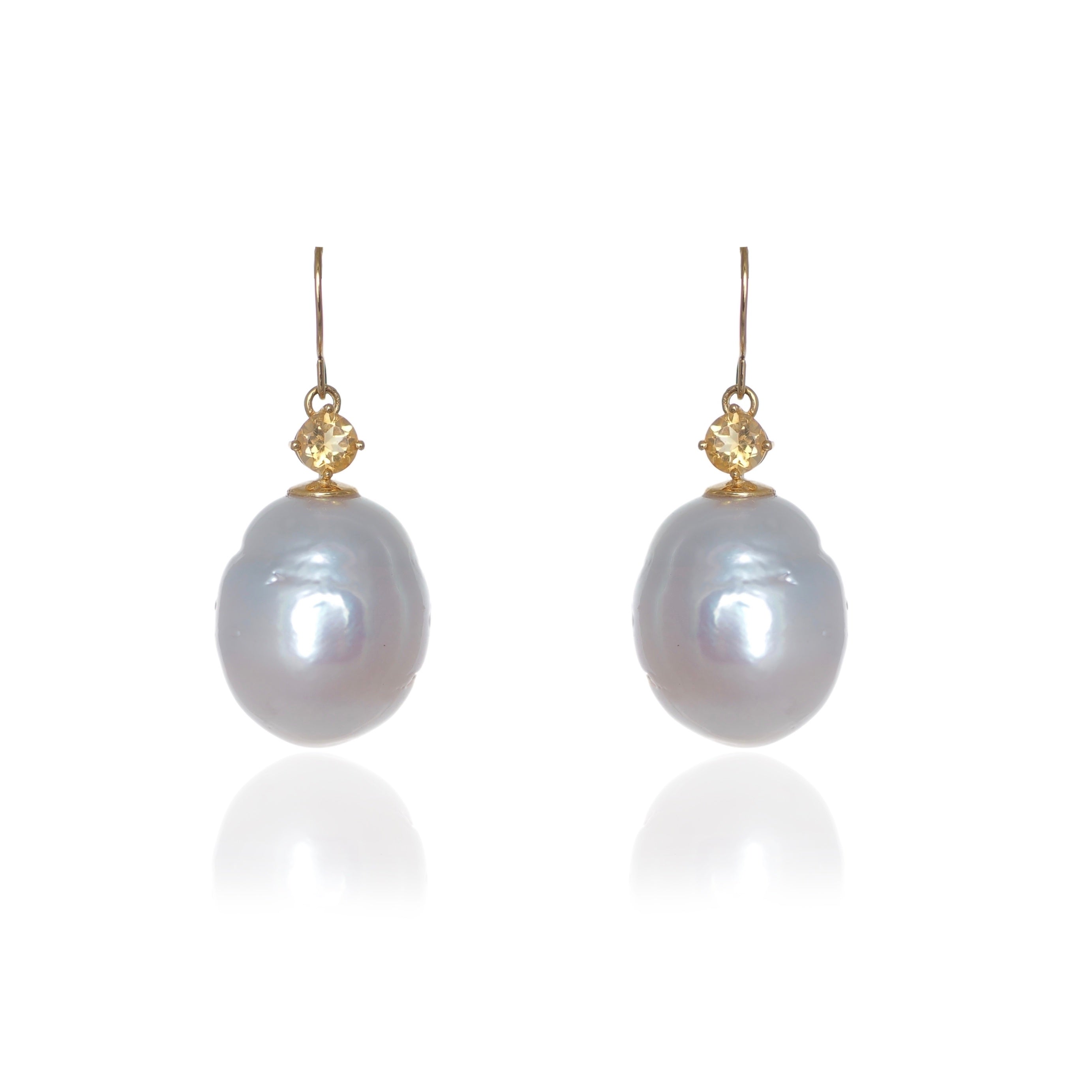 PEARL & CITRINE PENDANT SET