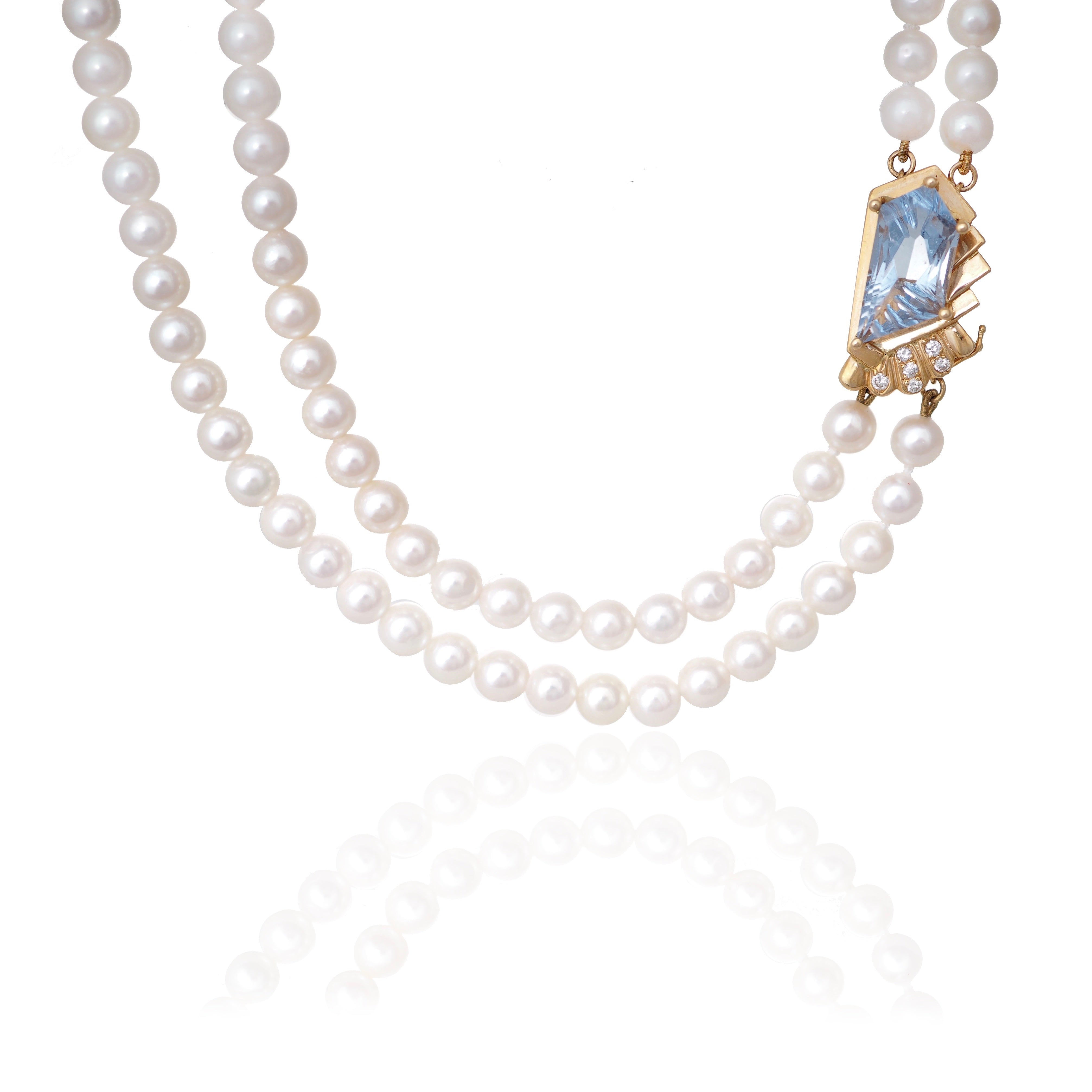 VINTAGE STYLE DOUBLE ROW PEARL NECKLACE