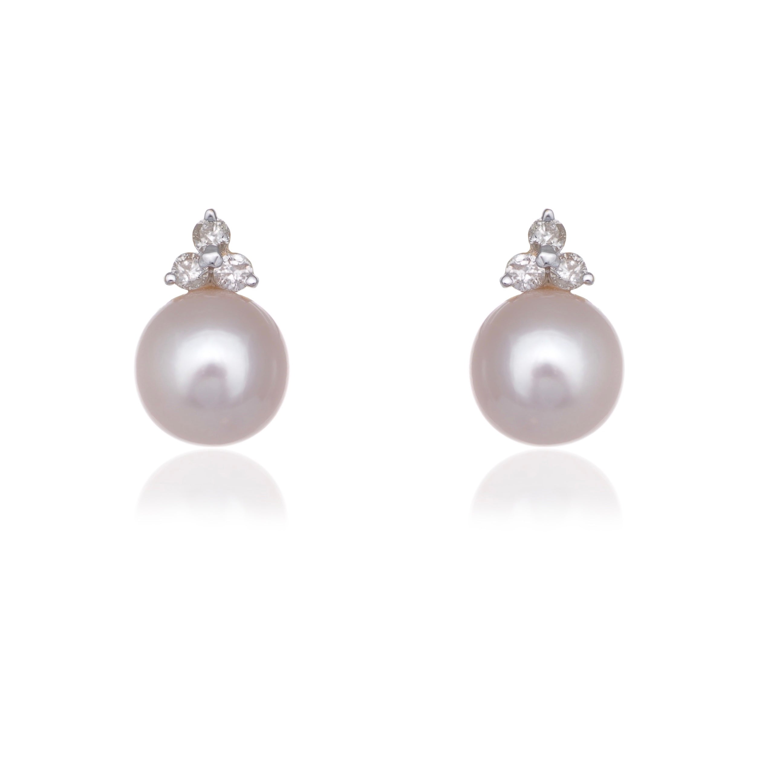 PINK PEARL & DIAMOND EARRINGS - Fogal & Barnes