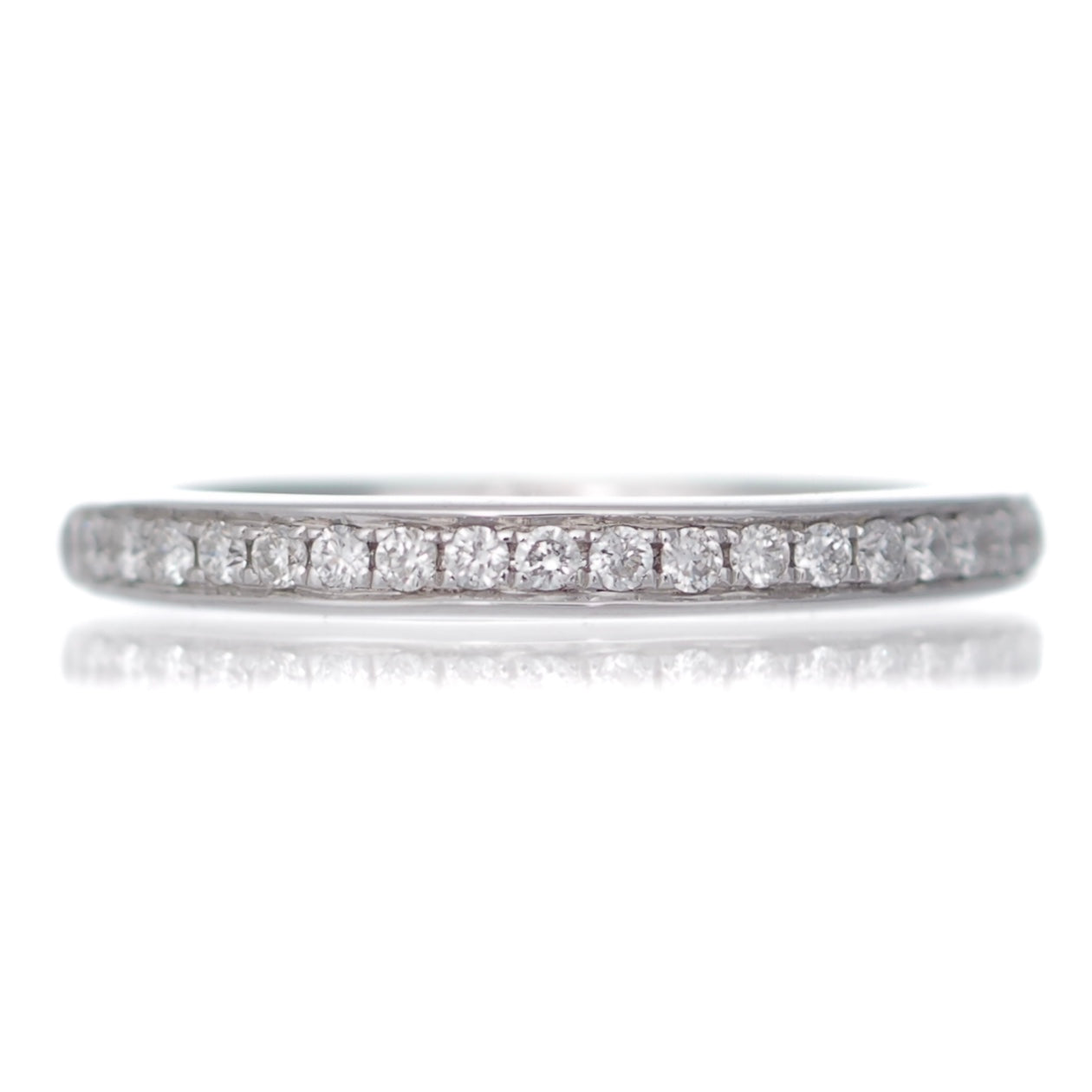 DELICATE DIAMOND SET HALF WEDDING/ ETERNITY BAND