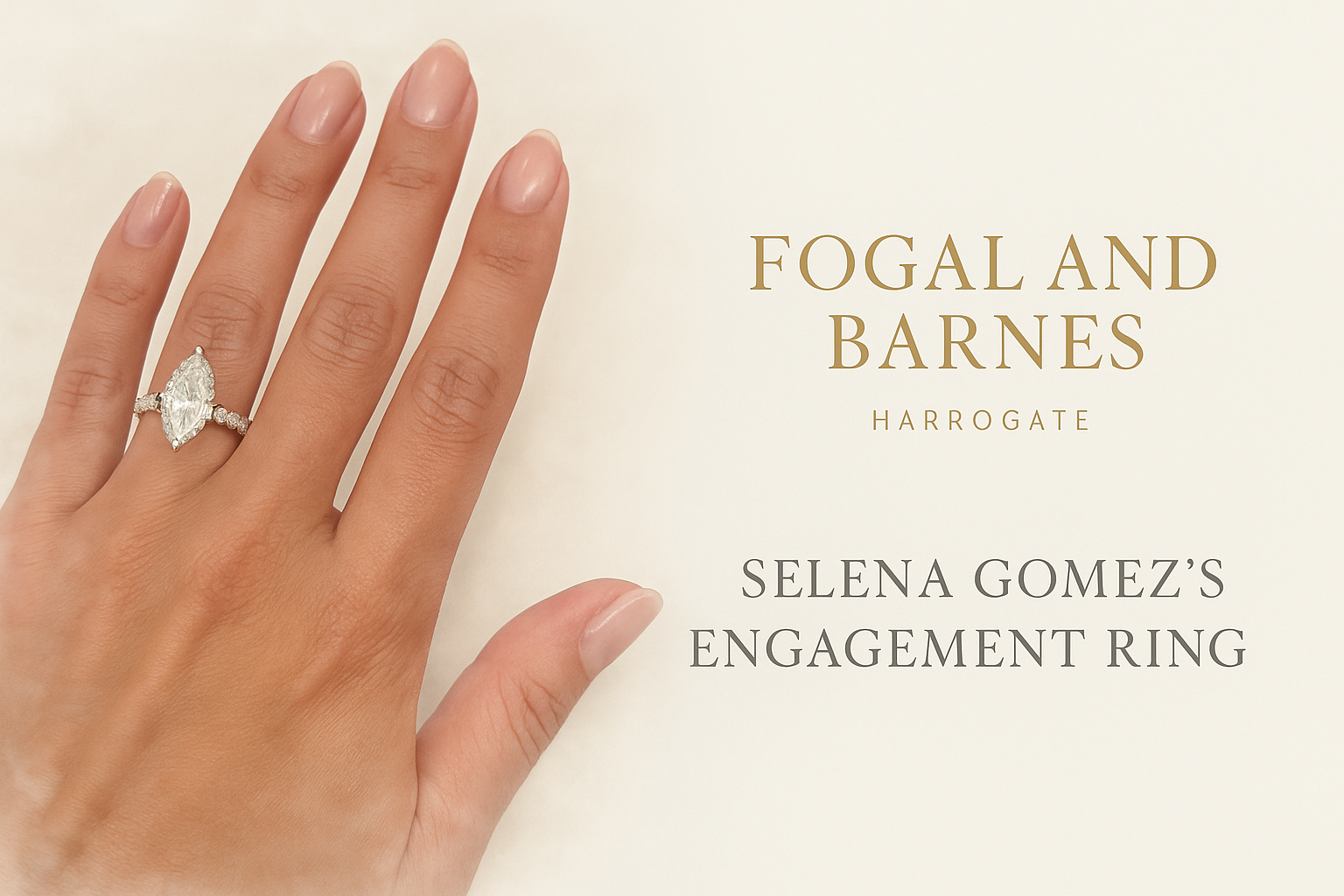 Selena gomez ring, marquise engagement rings Harrogate 