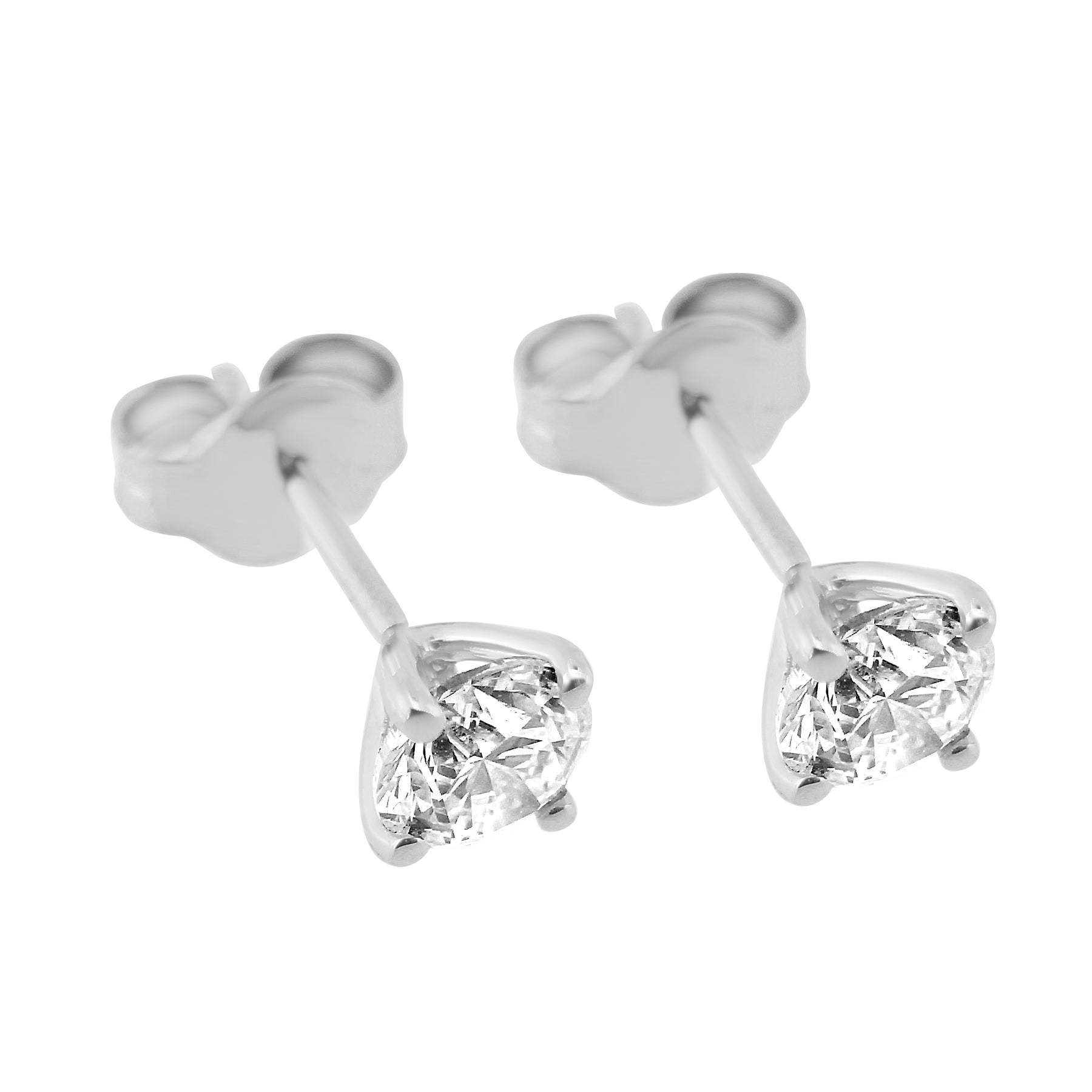 18K WHITE GOLD DIAMOND STUD EARRINGS