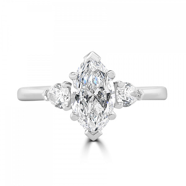 MARQUISE TRILOGY ENGAGEMENT RING