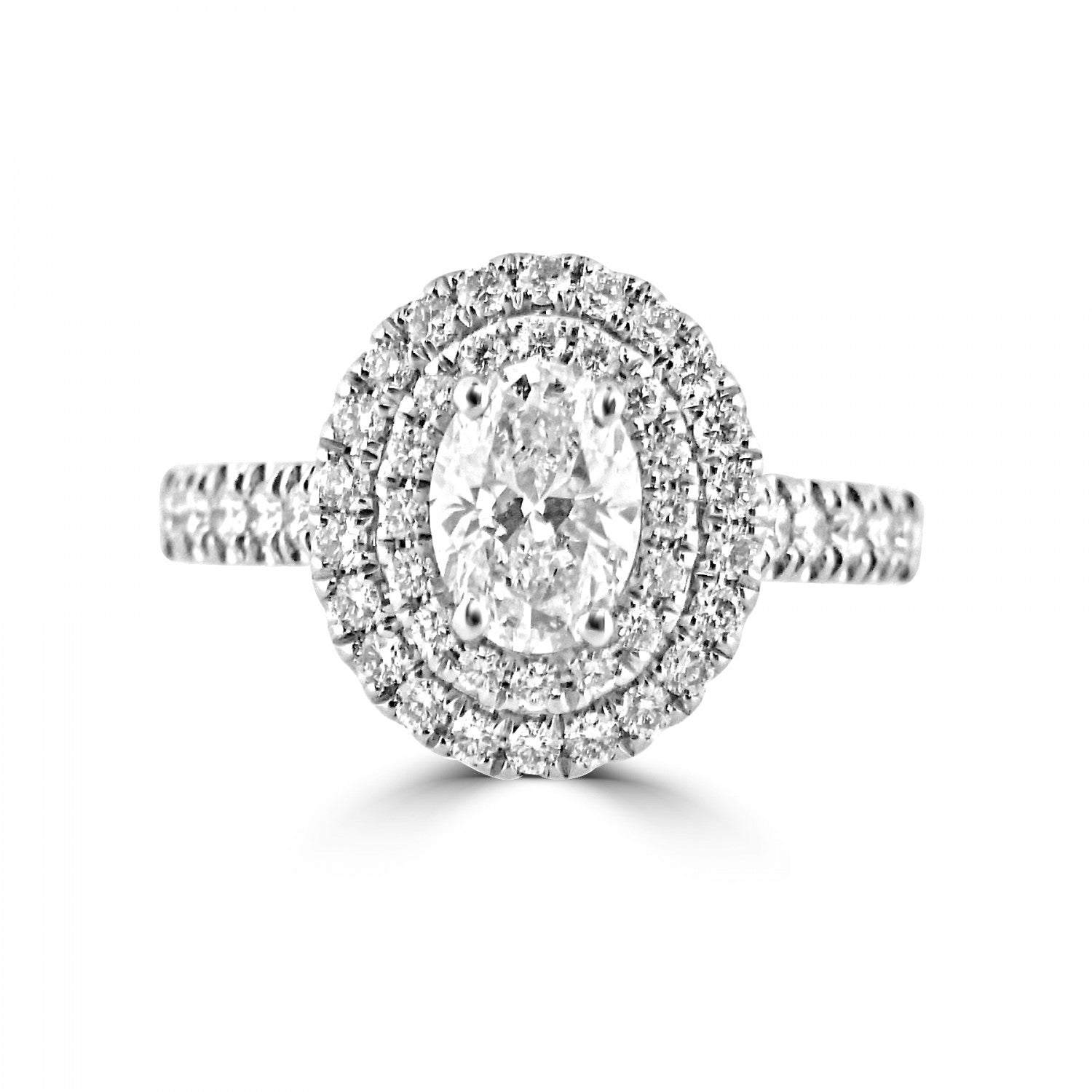 OVAL DIAMOND DOUBLE HALO ENGAGEMENT RING