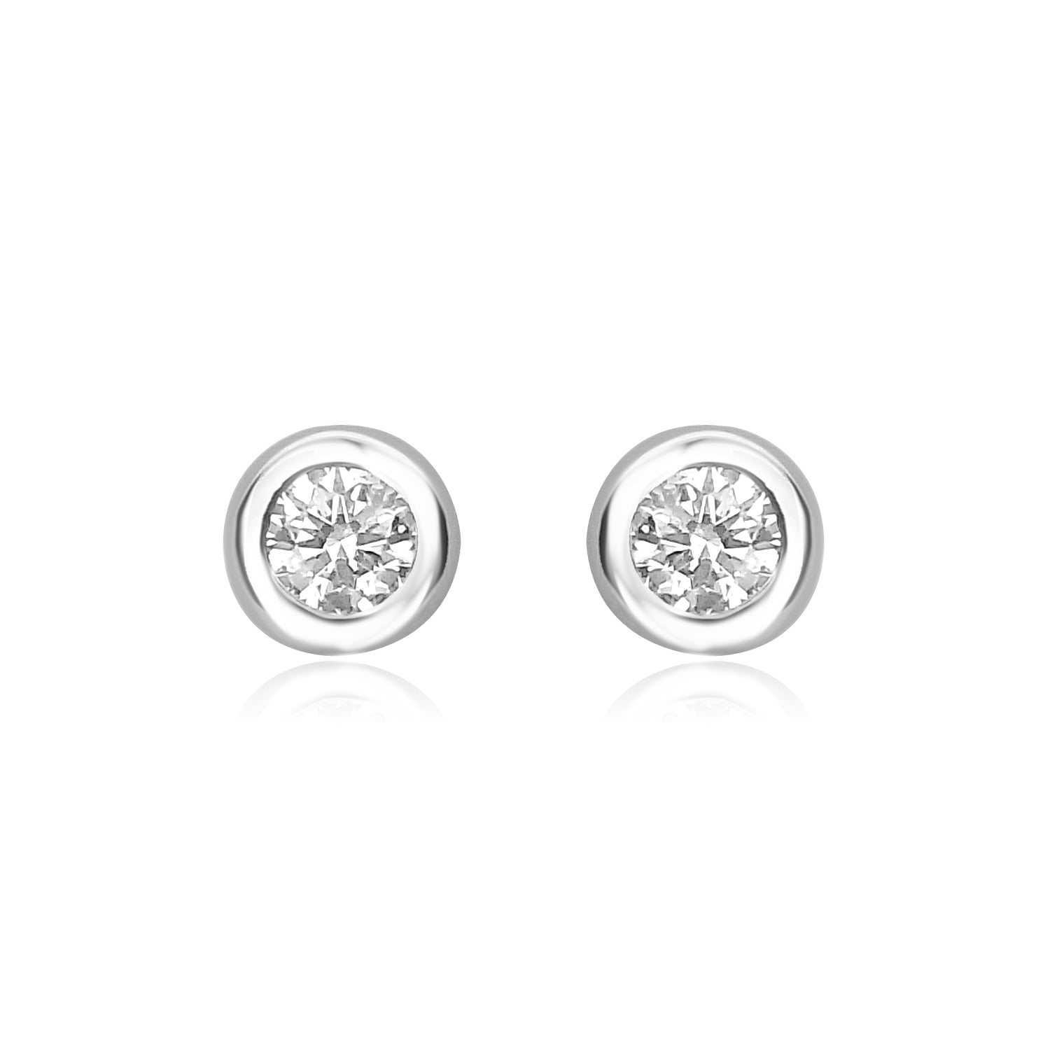 18K WHITE GOLD DIAMOND STUD EARRINGS