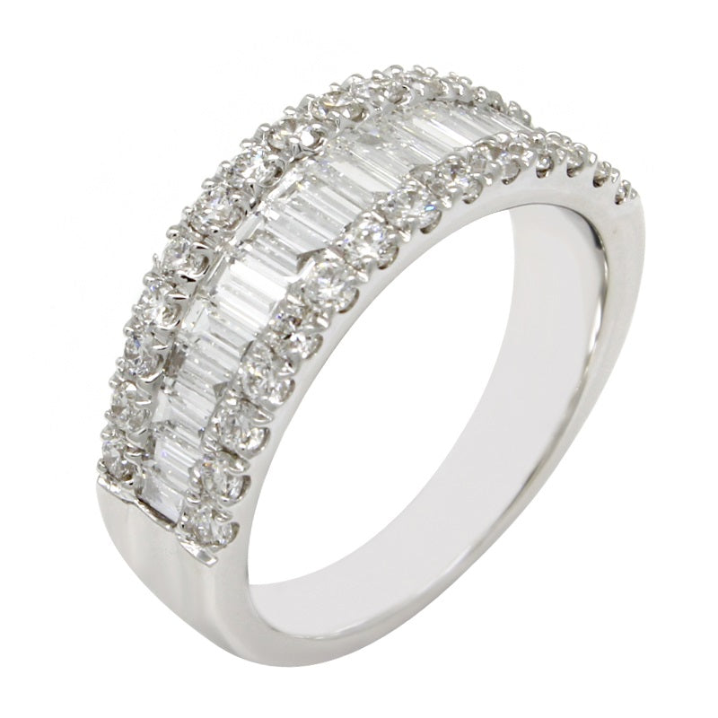 MIXED CUT GRADUATED DIAMOND ETERNITY RING