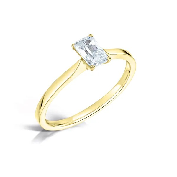 EMERALD CUT DIAMOND SOLITAIRE ENGAGEMENT RING