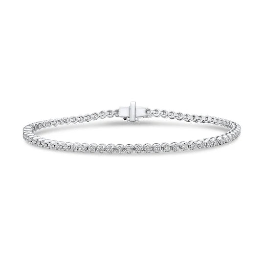 WHITE GOLD AND DIAMOND TENNIS BRACELET