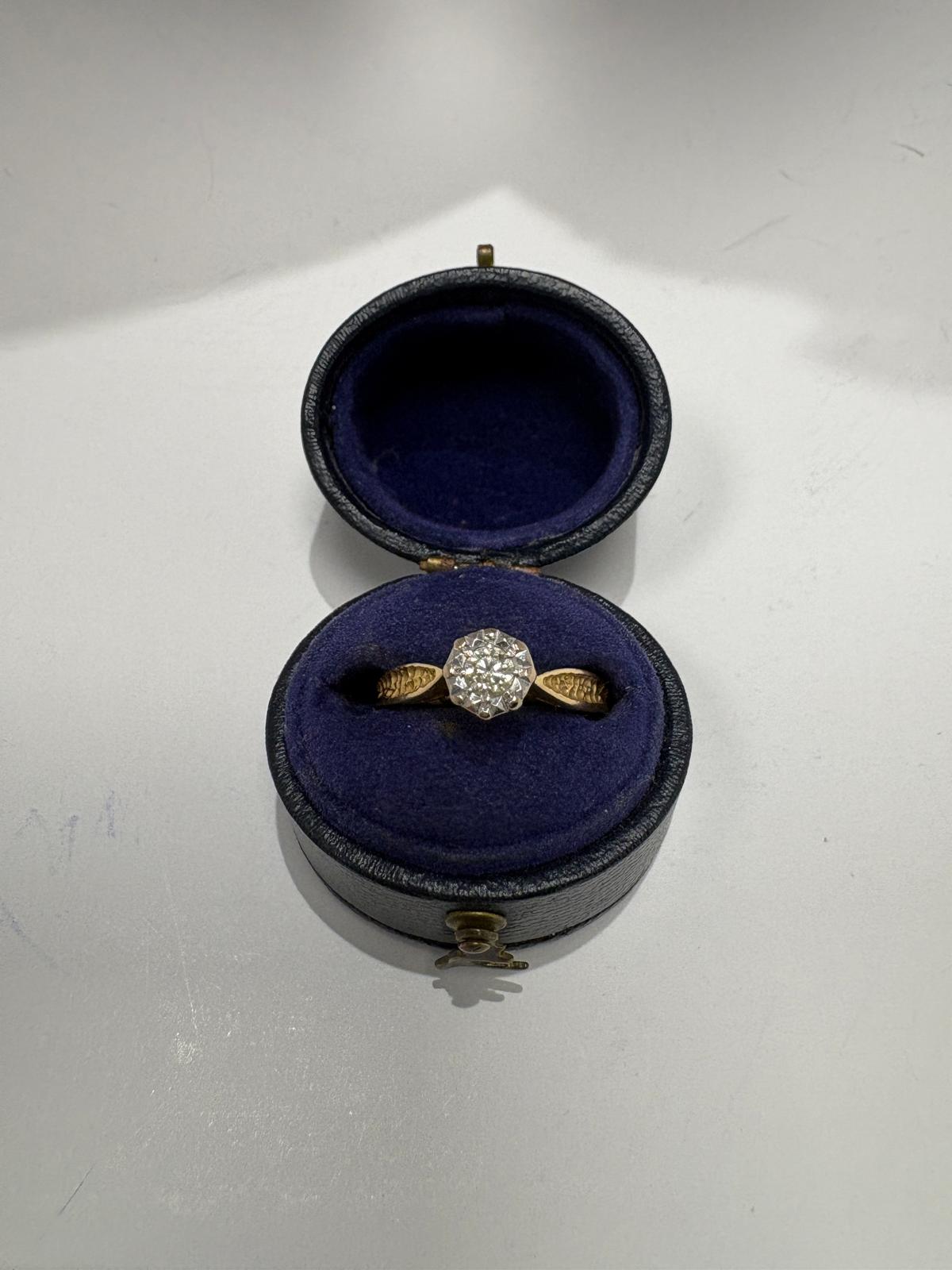 18k yellow gold second hand diamond ring solitaire harrogate 