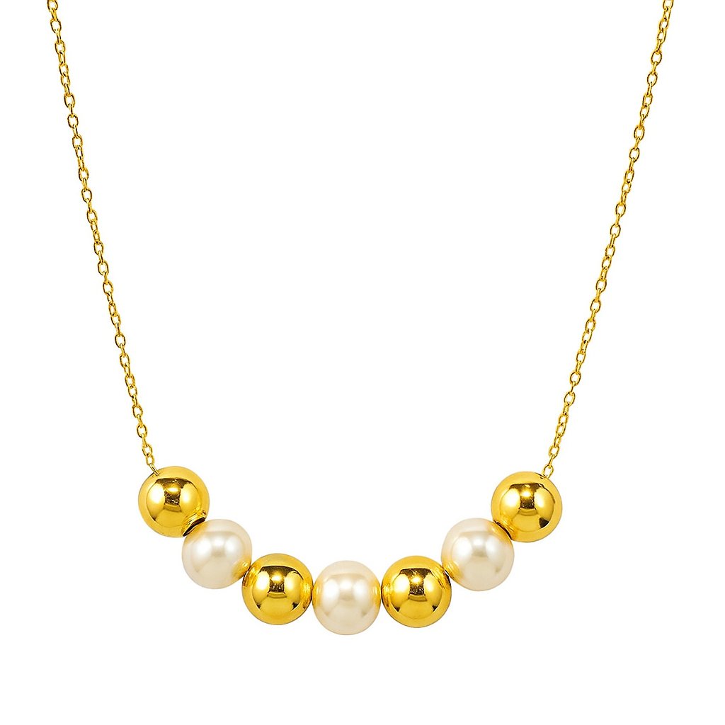 9K Yellow Gold & Pearl Necklace Harrogate Jewellers