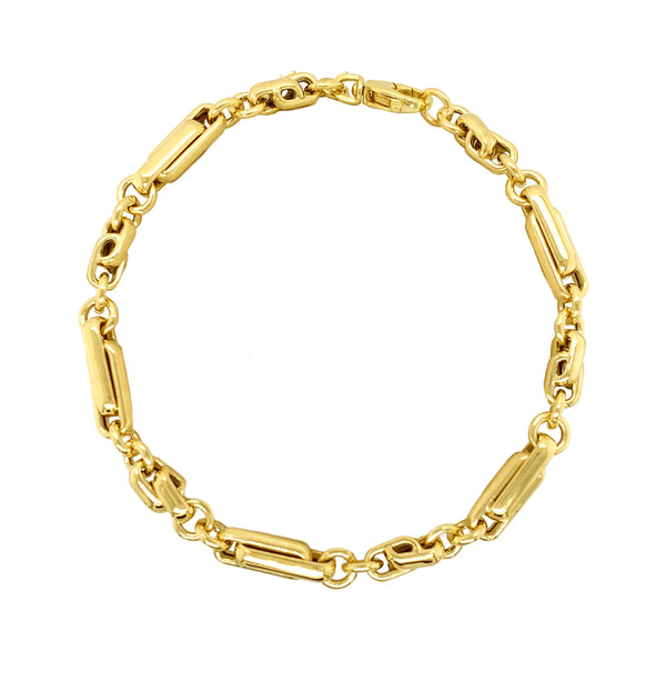 YELLOW GOLD LONG AND SHORT KNOW BRACELET