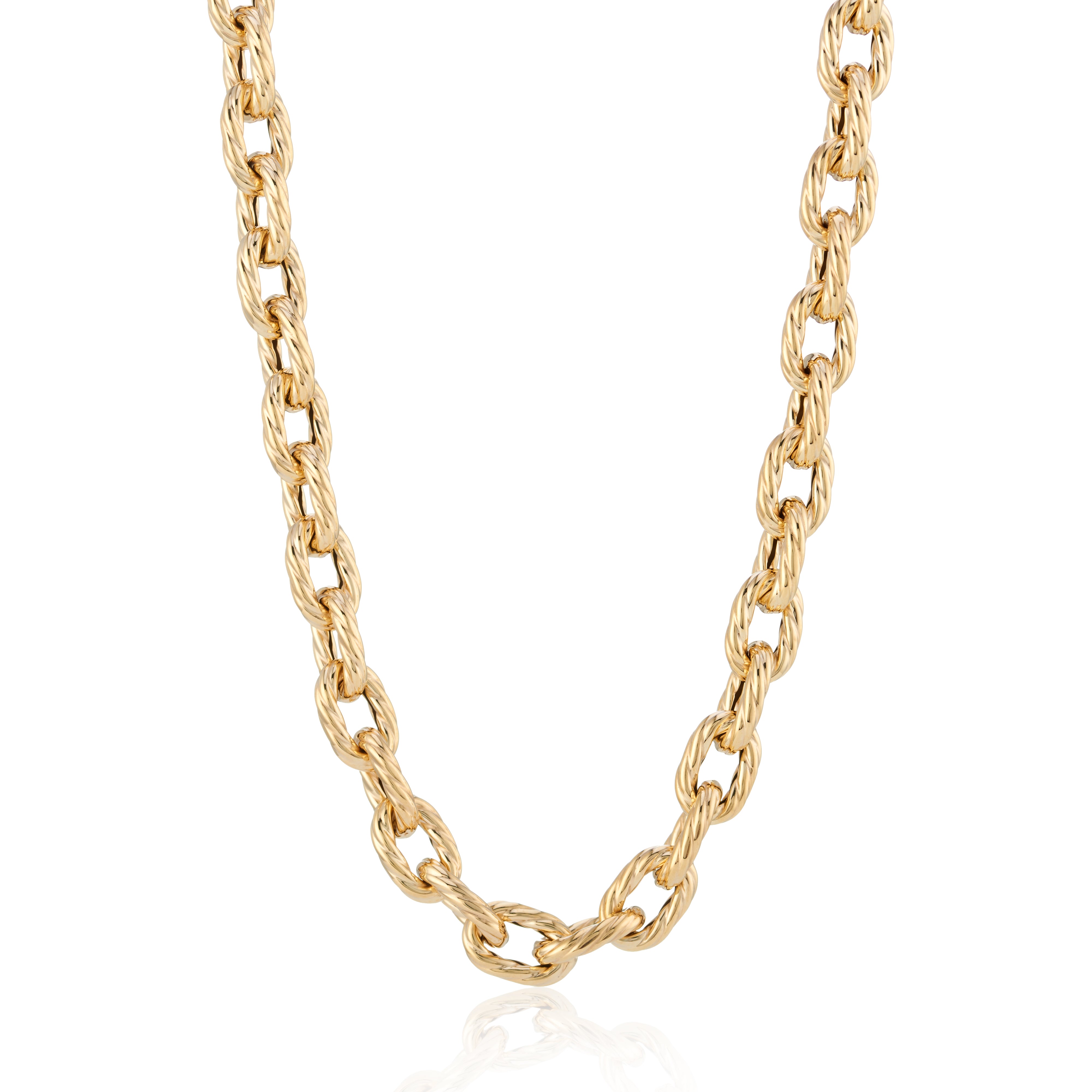 YELLOW GOLD ROPE STYLE NECKLACE