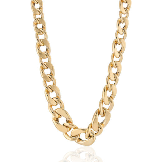 9CT YELLOW GOLD CURB NECKLACE