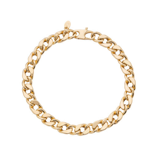 9CT YELLOW GOLD CURB NECKLACE