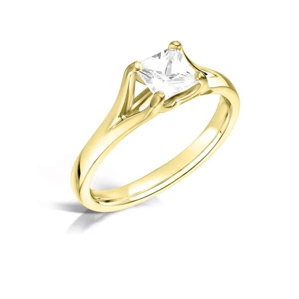 SOLITAIRE PRINCESS CUT DIAMOND ENGAGEMENT RING