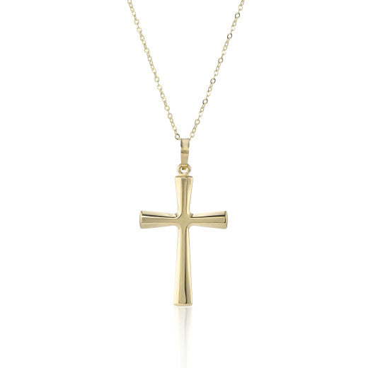 HARROGATE FINE 9CT GOLD CROSS PENDANT NECKLACE