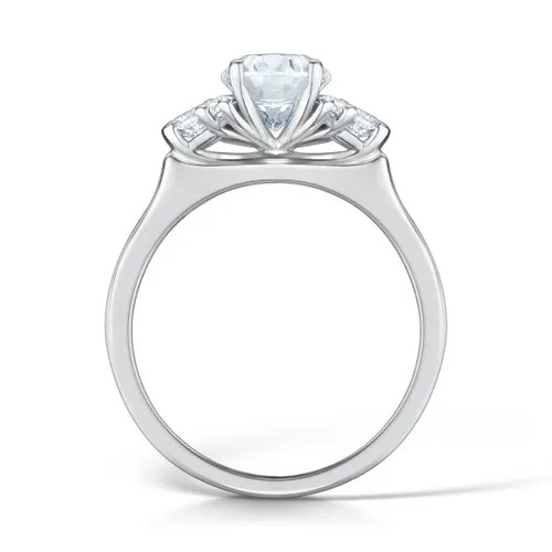 OVAL CUT DIAMOND MULTISTONE ENGAGEMENT RING