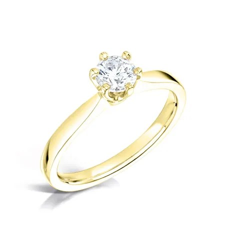 ROUND BRILLIANT CUT DIAMOND SOLITAIRE ENGAGEMENT RING