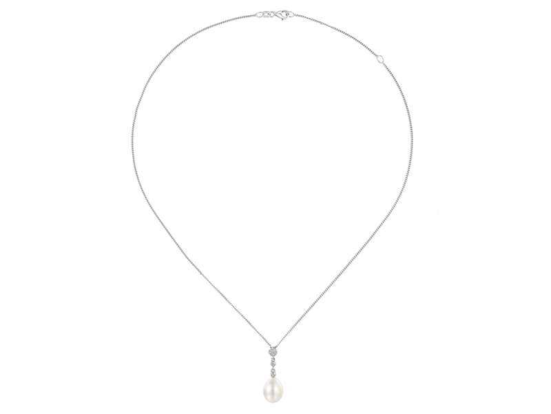 BRIDAL SILVER PEARL NECKLACE