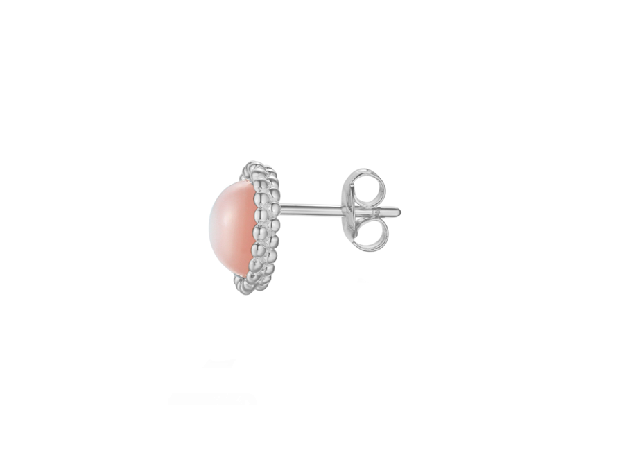 PINK MOTHER OF PEARL SILVER EARRINGS