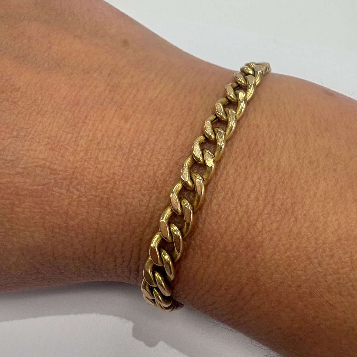second hand gold bracelet, gold bracelet for him, 9ct gold bracelet 8.5 inch, solid gold curb bracelet, unisex gold bracelet