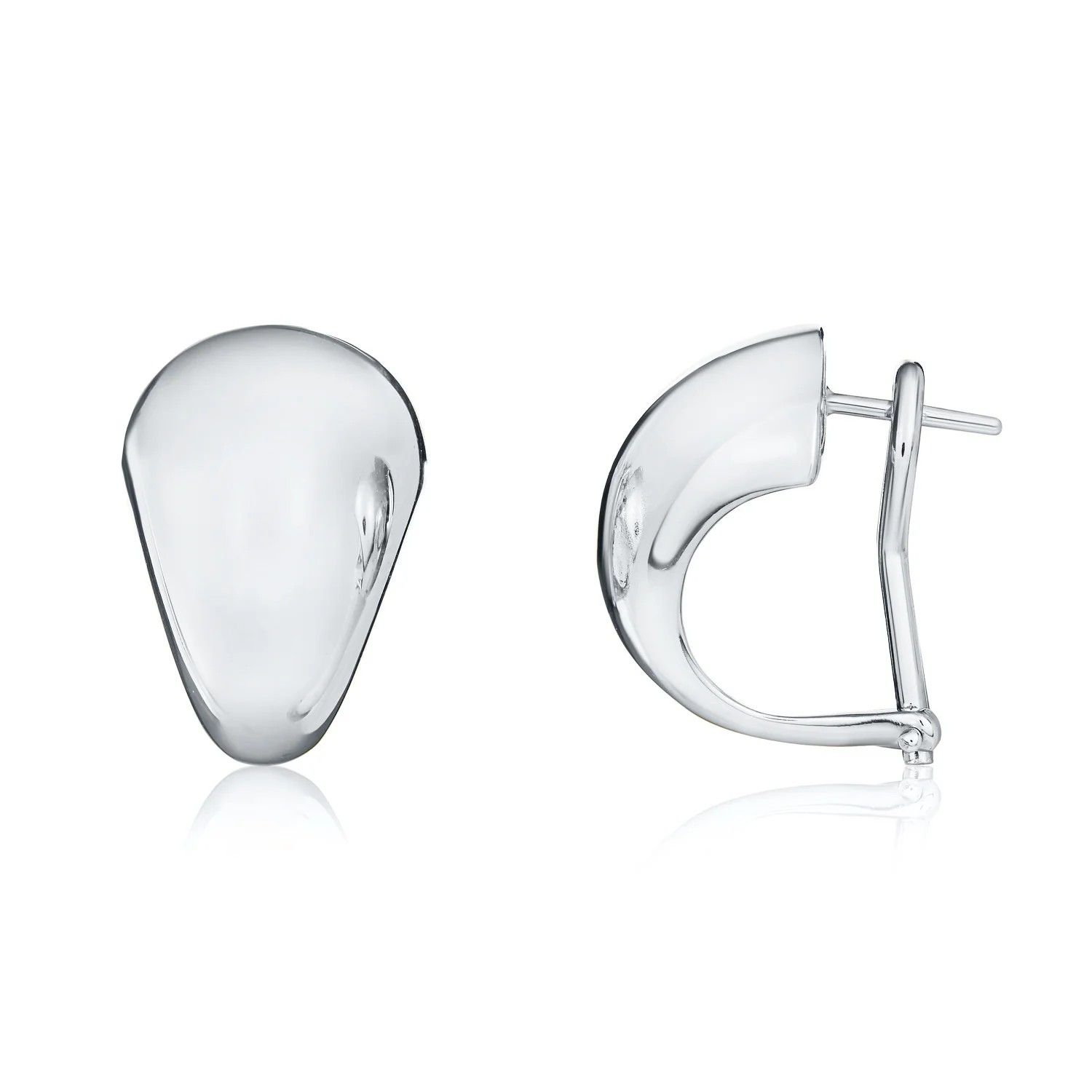 9k white gold chunk modern earrings from fogal and barnes fine jewellers of harrogate. Unique modern earrings, jewellery shop in Harrogate 